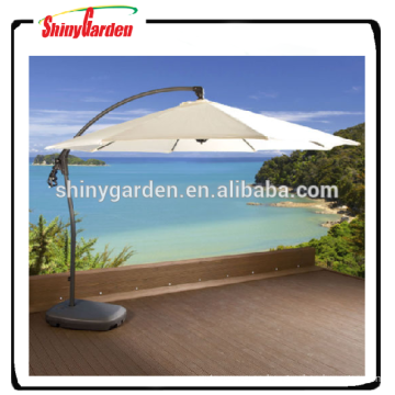 Paraguas voladizo del plátano del patio del parasol del jardín de aluminio 10 &#39;, paraguas voladizo del diseño resistente